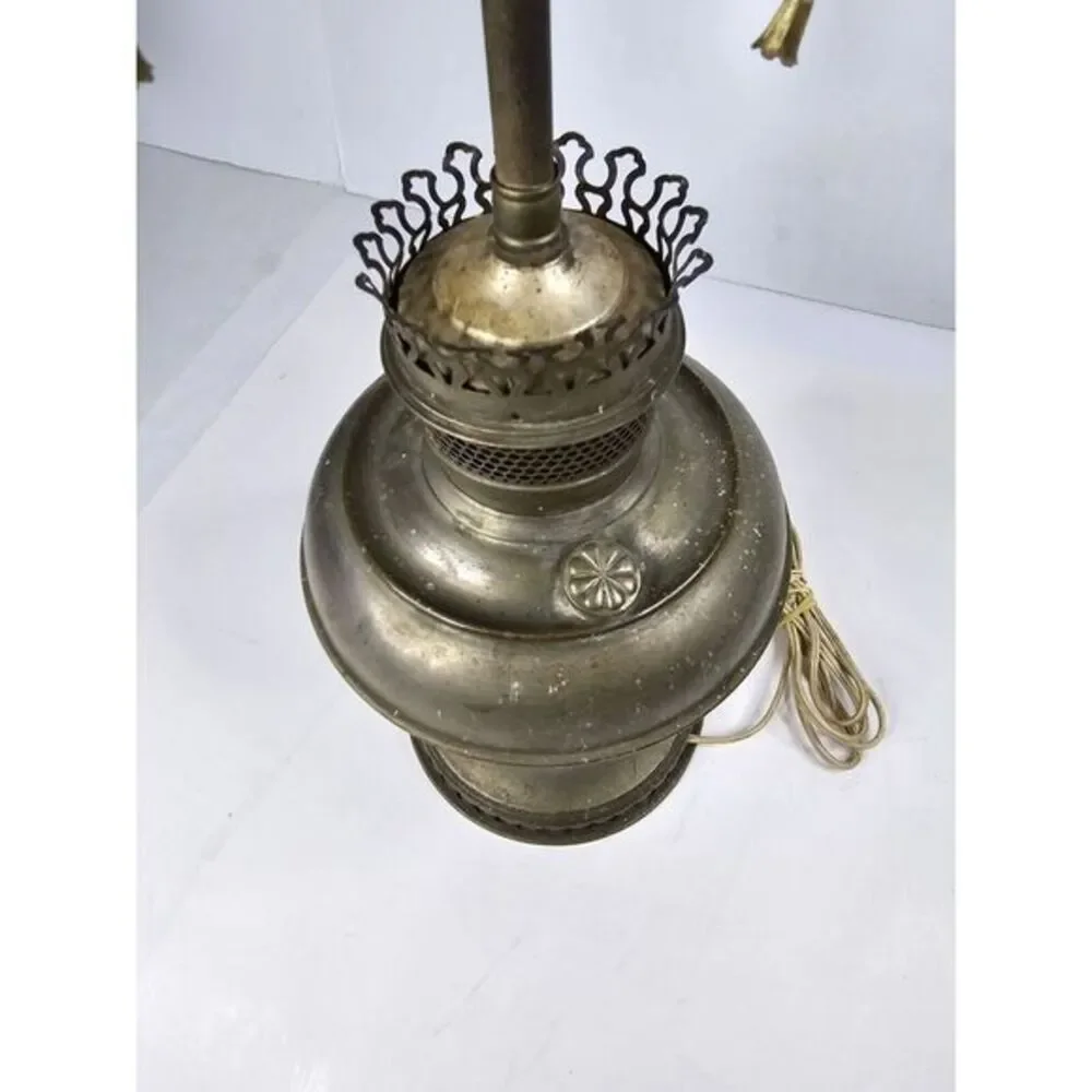 Collectable Vintage Antique Aladdin Oil‎ Lamp Converted Electric Light Vtg Rare